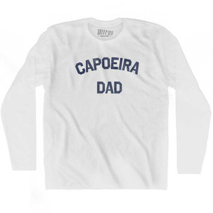 Capoeira Dad Adult Cotton Long Sleeve T-shirt - White