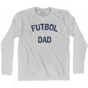 Futbol Dad Adult Cotton Long Sleeve T-shirt - Grey Heather