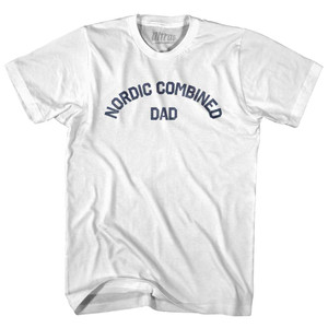 Nordic Combined Dad Adult Cotton T-shirt - White Nordic Combined Dad Adult Cotton T-shirt - White