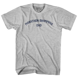 Marathon Swimming Dad Womens Cotton Junior Cut T-Shirt - Grey Heather Marathon Swimming Dad Womens Cotton Junior Cut T-Shirt - Grey Heather