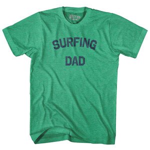 Surfing Dad Adult Tri-Blend T-shirt - Kelly
