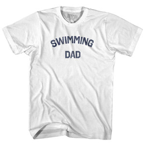 Swimming Dad Womens Cotton Junior Cut T-Shirt - White Swimming Dad Womens Cotton Junior Cut T-Shirt - White