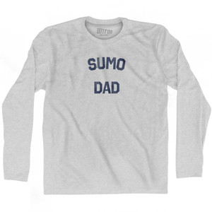 Sumo Dad Adult Cotton Long Sleeve T-shirt - Grey Heather