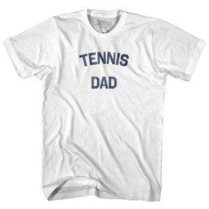 Tennis Dad Adult Cotton T-shirt - White