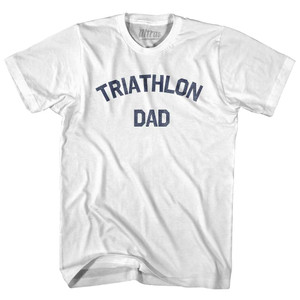 Triathlon Dad Adult Cotton T-shirt - White