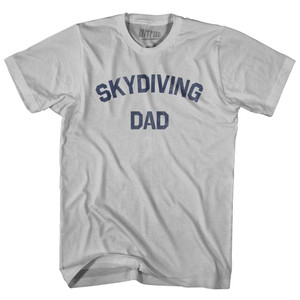 Skydiving Dad Adult Cotton T-shirt - Cool Grey
