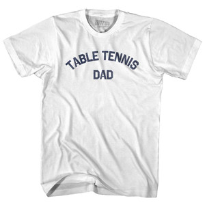 Table Tennis Dad Womens Cotton Junior Cut T-Shirt - White