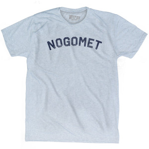 Croatian Nogomet Soccer Adult Tri-Blend T-shirt - Athletic White Croatian Nogomet Soccer Adult Tri-Blend T-shirt - Athletic White