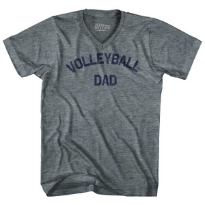 Volleyball Dad Tri-Blend V-neck Womens Junior Cut T-shirt - Athletic Grey Volleyball Dad Tri-Blend V-neck Womens Junior Cut T-shirt - Athletic Grey