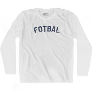 Czech Fotbal Soccer Adult Cotton Long Sleeve T-shirt - White