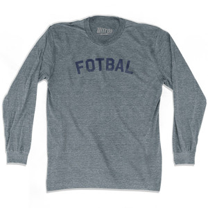 Czech Fotbal Soccer Adult Tri-Blend Long Sleeve T-shirt - Athletic Grey Czech Fotbal Soccer Adult Tri-Blend Long Sleeve T-shirt - Athletic Grey