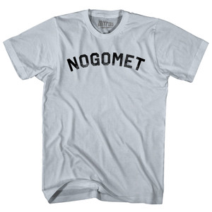Croatian Nogomet Soccer Adult Cotton T-shirt - Silver Croatian Nogomet Soccer Adult Cotton T-shirt - Silver