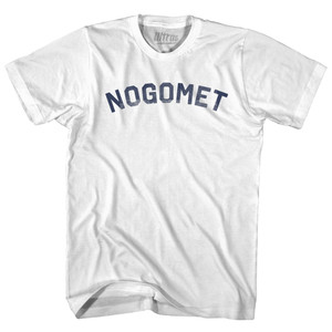 Croatian Nogomet Soccer Womens Cotton Junior Cut T-Shirt - White Croatian Nogomet Soccer Womens Cotton Junior Cut T-Shirt - White