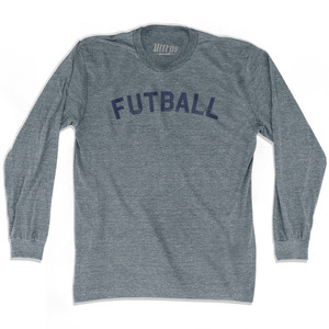 Hungarian Futball Soccer Adult Tri-Blend Long Sleeve T-shirt - Athletic Grey Hungarian Futball Soccer Adult Tri-Blend Long Sleeve T-shirt - Athletic Grey