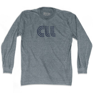 College Station CLL Airport Adult Tri-Blend Long Sleeve T-shirt - Athletic Grey College Station CLL Airport Adult Tri-Blend Long Sleeve T-shirt - Athletic Grey
