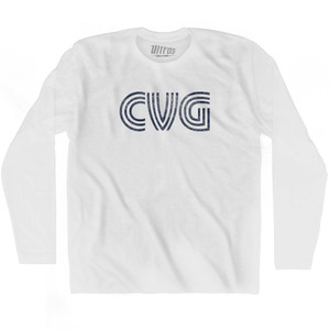 Cincinnati CVG Airport Adult Cotton Long Sleeve T-shirt - White Cincinnati CVG Airport Adult Cotton Long Sleeve T-shirt - White