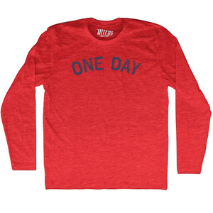 One day Adult Tri-Blend Long Sleeve T-shirt - Athletic Red