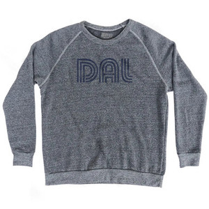 Dallas DAL Airport Ultras Adult Tri-Blend Sweatshirt - Athletic Grey