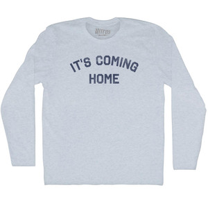 It's Coming Home Adult Tri-Blend Long Sleeve T-shirt - Athletic White