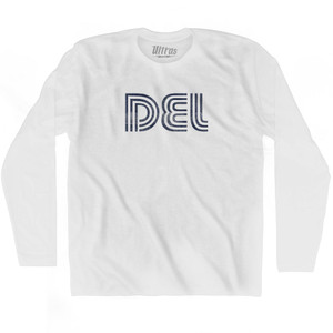 Delhi DEL Airport Adult Cotton Long Sleeve T-shirt - White