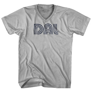 Dallas DAL Airport Ultras Adult Tri-Blend V-neck T-shirt - Cool Grey