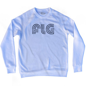 Flag Staff Airport FLG Adult Tri-Blend Sweatshirt - White
