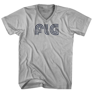Flag Staff Airport FLG Adult Tri-Blend V-neck T-shirt - Cool Grey Flag Staff Airport FLG Adult Tri-Blend V-neck T-shirt - Cool Grey