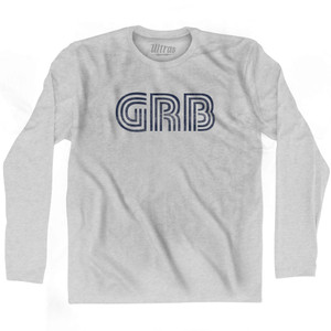 Green Bay Airport GRB Adult Cotton Long Sleeve T-shirt - Grey Heather Green Bay Airport GRB Adult Cotton Long Sleeve T-shirt - Grey Heather