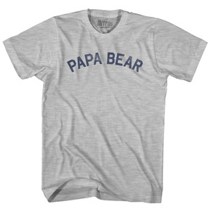Papa Bear Youth Cotton T-shirt - Grey Heather Papa Bear Youth Cotton T-shirt - Grey Heather