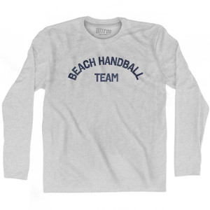 Beach Handball Team Adult Cotton Long Sleeve T-shirt - Grey Heather Beach Handball Team Adult Cotton Long Sleeve T-shirt - Grey Heather