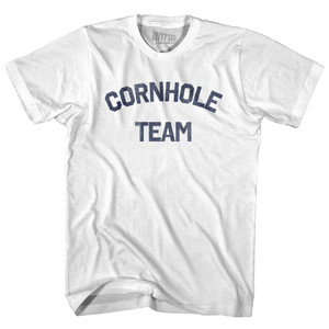 Cornhole Team Adult Cotton T-shirt - White