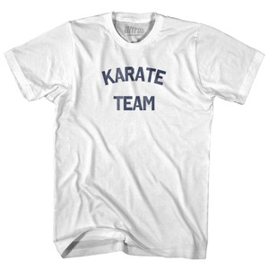 Karate Team Womens Cotton Junior Cut T-Shirt - White