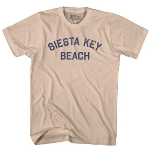Siesta Key Beach Adult Cotton T-shirt - Creme