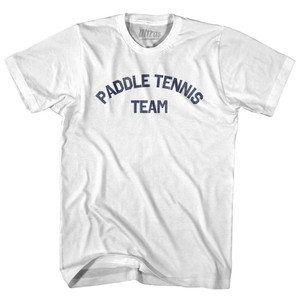Paddle Tennis Team Adult Cotton T-shirt - White Paddle Tennis Team Adult Cotton T-shirt - White
