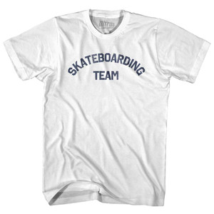 Skateboarding Team Womens Cotton Junior Cut T-Shirt - White