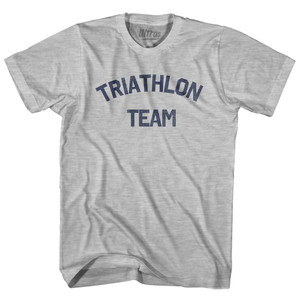 Triathlon Team Adult Cotton T-shirt - Grey Heather Triathlon Team Adult Cotton T-shirt - Grey Heather