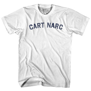 Cart Narc Womens Cotton Junior Cut T-Shirt - White Cart Narc Womens Cotton Junior Cut T-Shirt - White