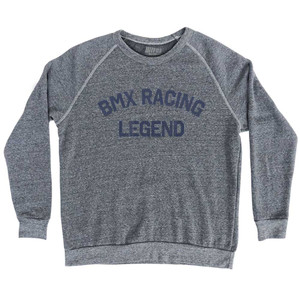 BMX Racing Legend Adult Tri-Blend Sweatshirt - Athletic Grey