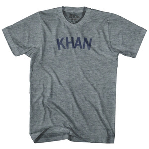 KHAN Womens Tri-Blend Junior Cut T-Shirt - Athletic Grey