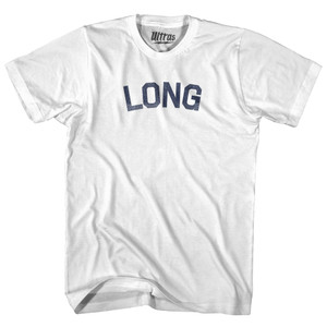LONG Womens Cotton Junior Cut T-Shirt - White LONG Womens Cotton Junior Cut T-Shirt - White