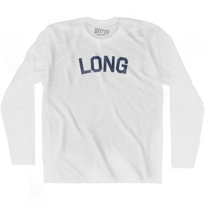 LONG Adult Cotton Long Sleeve T-shirt - White