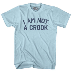 I Am Not A Crook Adult Cotton T-shirt - Light Blue