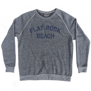 Flat Rock Beach Adult Tri-Blend Sweatshirt - Athletic Grey