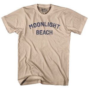 Moonlight Beach Adult Cotton T-shirt - Creme