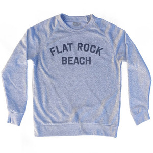 Flat Rock Beach Adult Tri-Blend Sweatshirt - Heather Grey