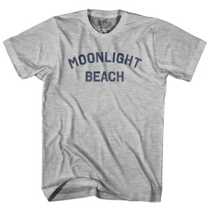 Moonlight Beach Adult Cotton T-shirt - Grey Heather