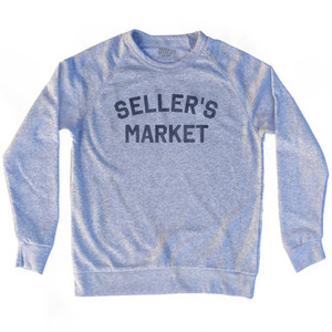 Seller's Market Adult Tri-Blend Sweatshirt - Heather Grey