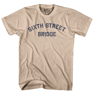 Sixth Street Bridge Adult Cotton T-shirt - Creme