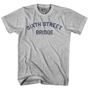 Sixth Street Bridge Womens Cotton Junior Cut T-Shirt - Grey Heather Sixth Street Bridge Womens Cotton Junior Cut T-Shirt - Grey Heather