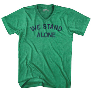We Stand Alone Adult Tri-Blend V-neck T-shirt - Kelly